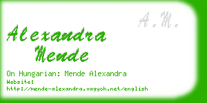 alexandra mende business card